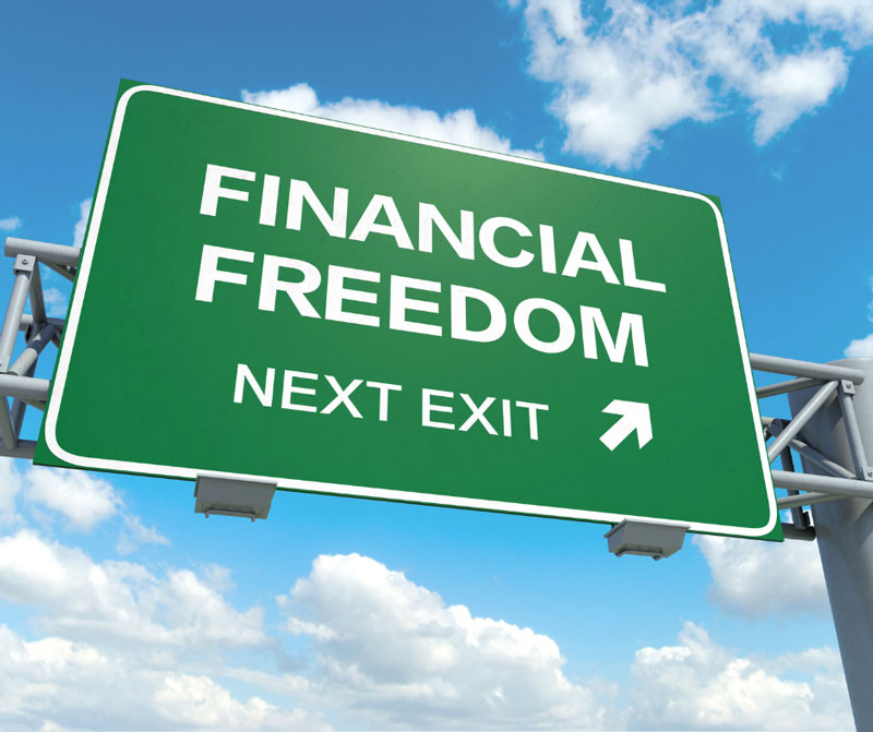 Financial Freedom Next Exit sign