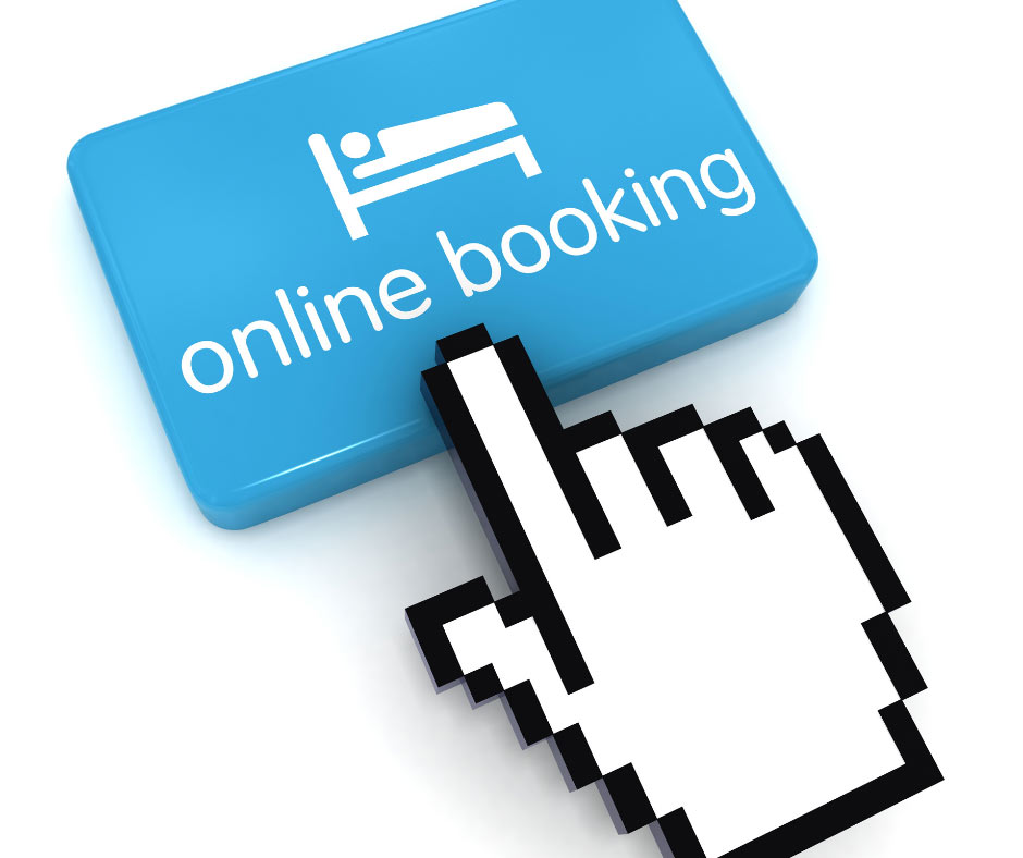 clicking online booking button
