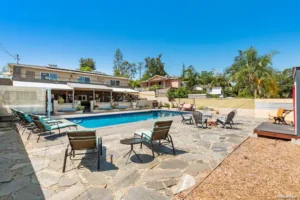 Outside pool area