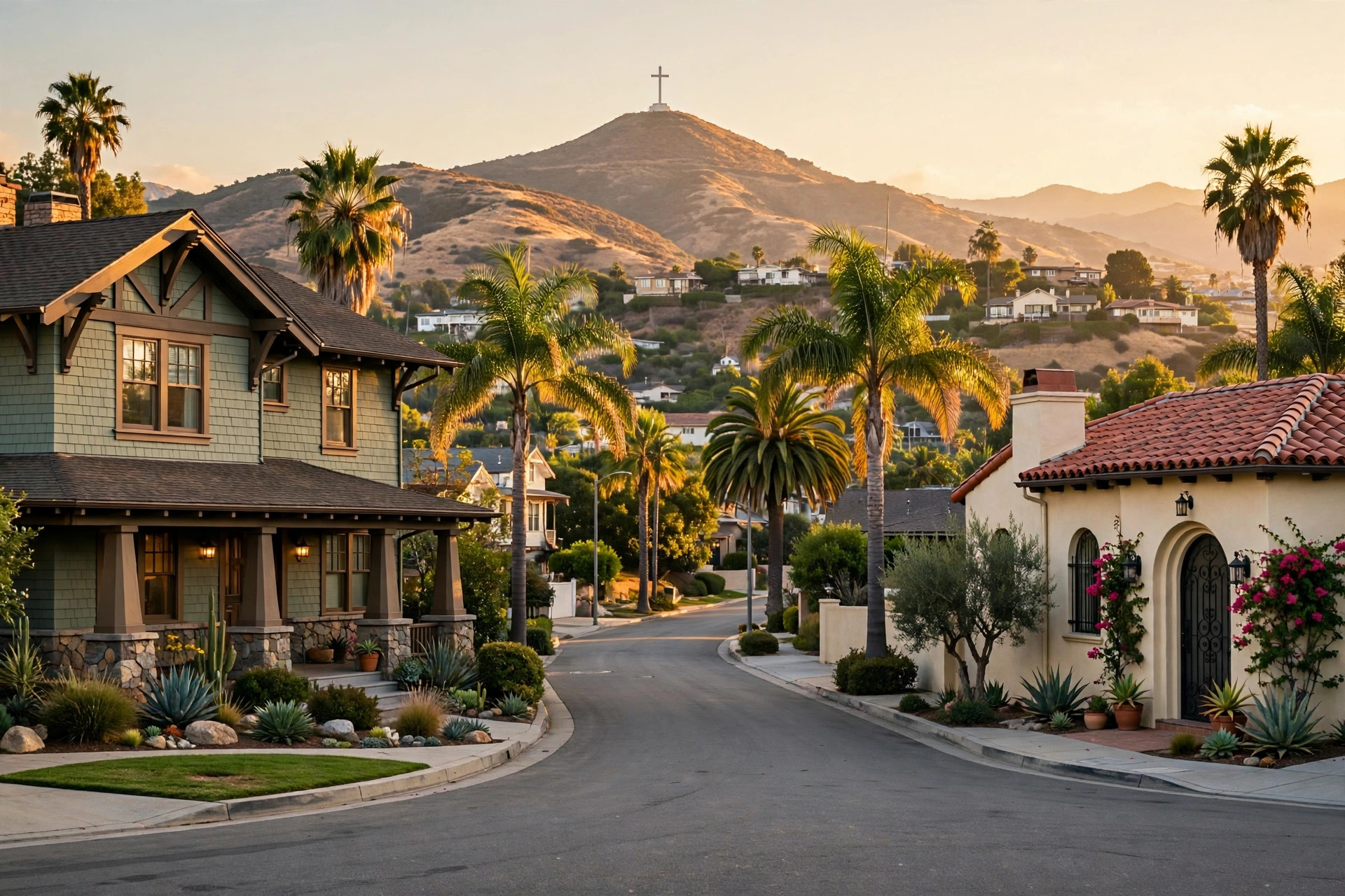 La Mesa neighborhood with Mount Helix — vacation rental management in La Mesa, CA by Skye Management