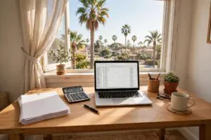 San Diego vacation rental owner reviewing monthly owner statement